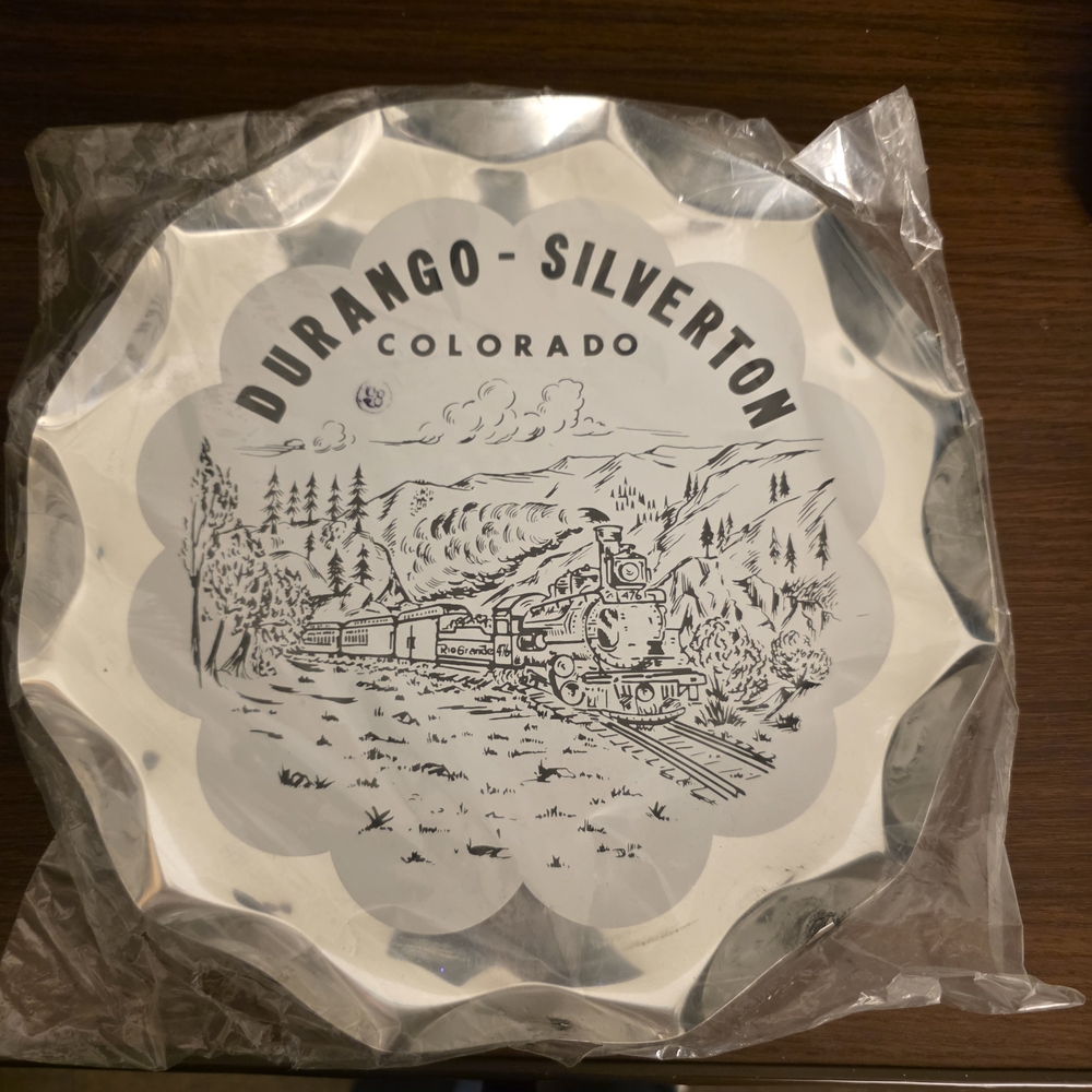 Durango-Silverton Colorado Decorative Plate - Black and White